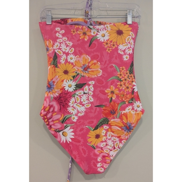 NWT Agua Bendita X Revolve Jamie One Piece In Hazel Fuschia Medium - Picture 3 of 10